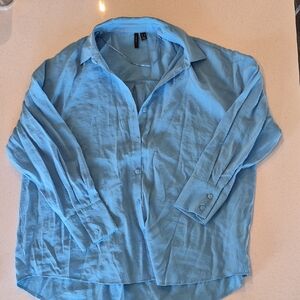 Vero Moda Sky Blue Button-Up Shirt